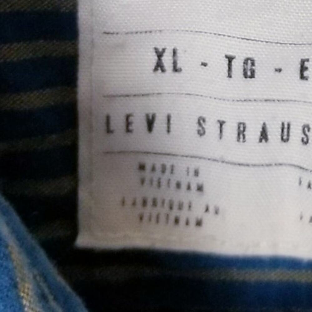 LEVI'S Modern Fit Pearl Snap White Tab Double Pocket L/S Shirt Stripes - XL - Picture 5 of 5